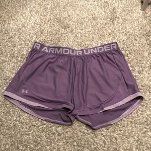 Dark purple under armour shorts